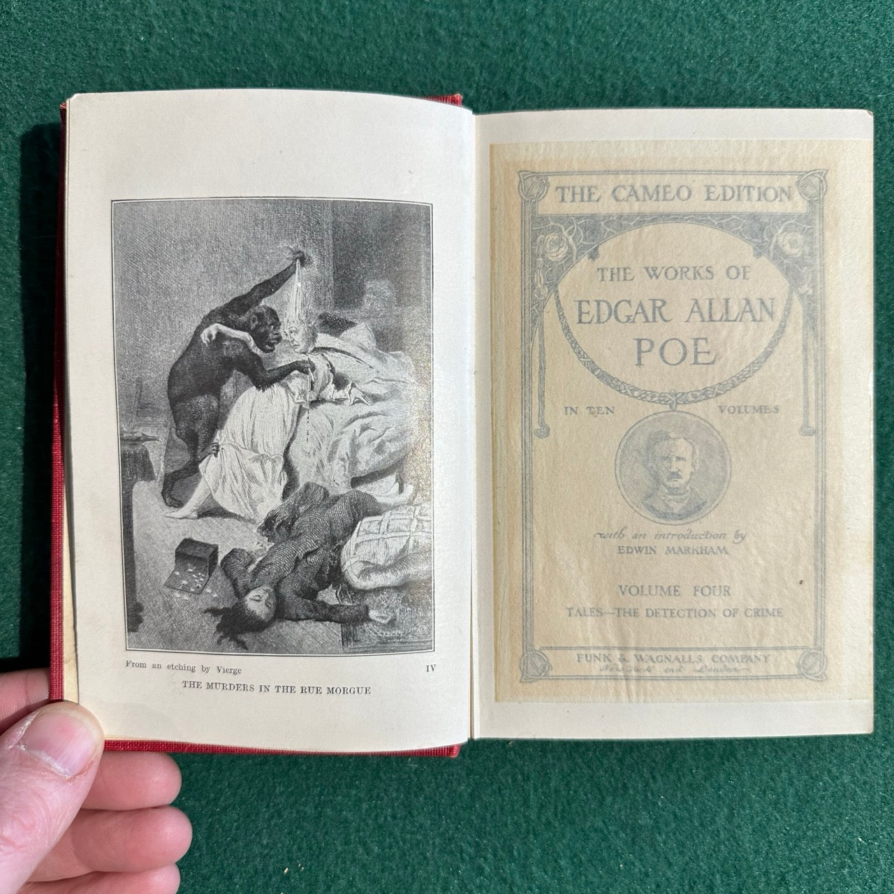 Antique Fiction & Poetry Hardbacks: The Works of Edgar Allen Poe in Ten Volumes, Cameo Edition 1904
