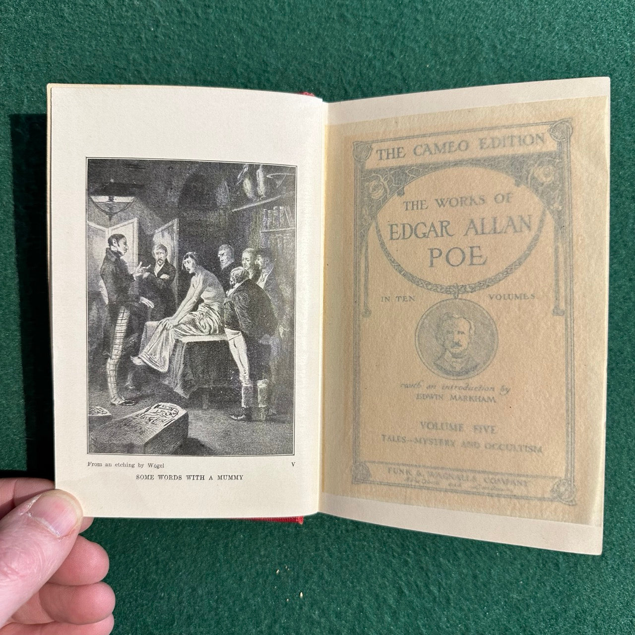 Antique Fiction & Poetry Hardbacks: The Works of Edgar Allen Poe in Ten Volumes, Cameo Edition 1904