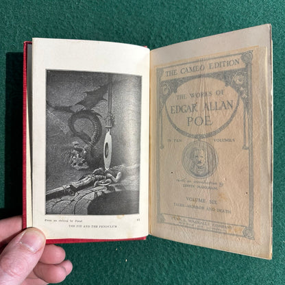 Antique Fiction & Poetry Hardbacks: The Works of Edgar Allen Poe in Ten Volumes, Cameo Edition 1904