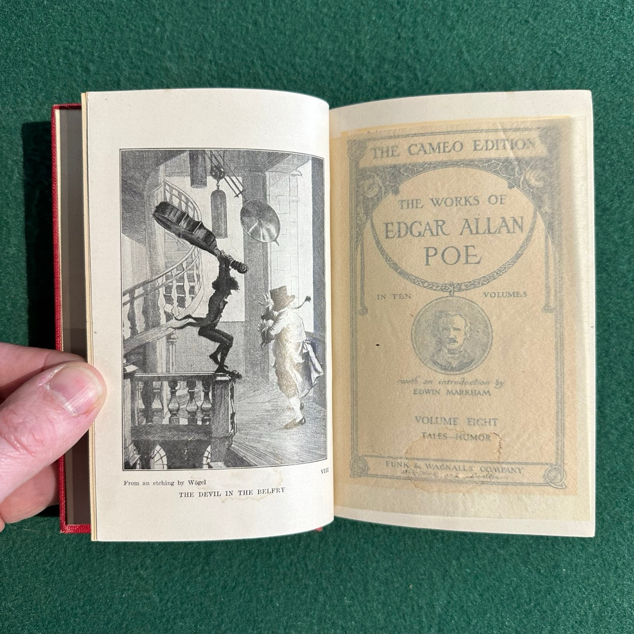 Antique Fiction & Poetry Hardbacks: The Works of Edgar Allen Poe in Ten Volumes, Cameo Edition 1904