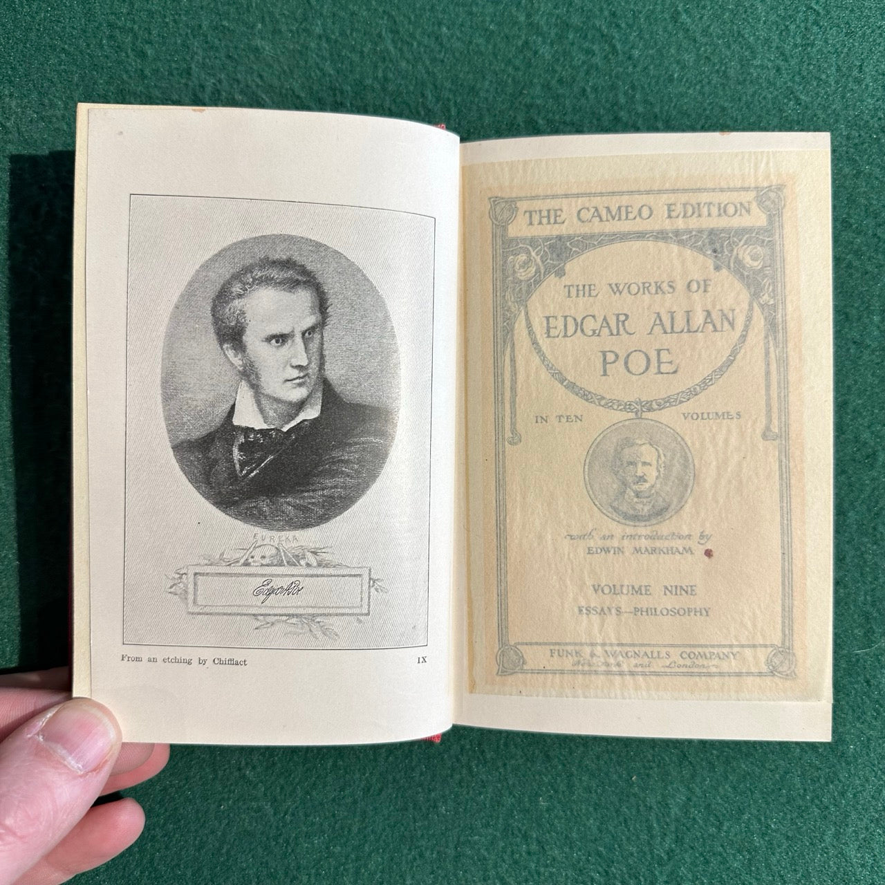 Antique Fiction & Poetry Hardbacks: The Works of Edgar Allen Poe in Ten Volumes, Cameo Edition 1904