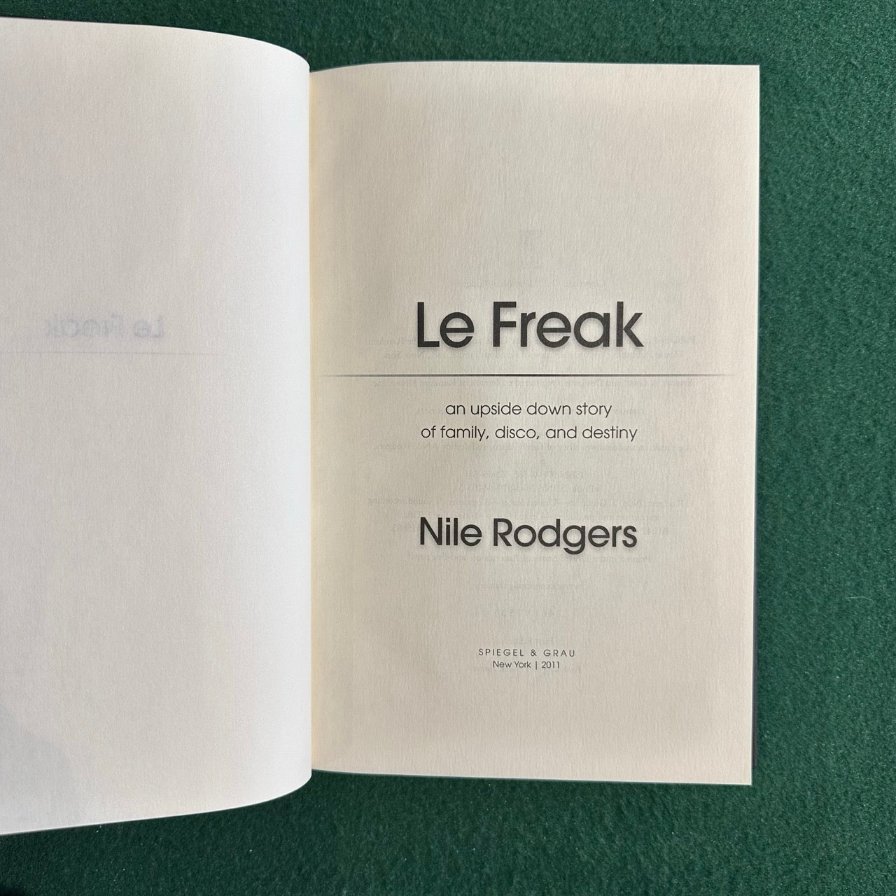 Non-Fiction Hardback: Nile Rodgers - Le Freak FIRST EDITION