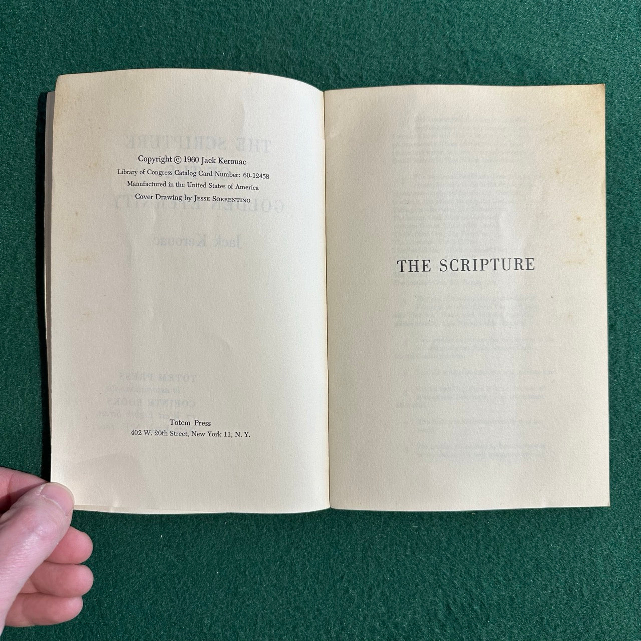 Vintage Poetry Paperback: Jack Kerouac - The Scripture of the Golden Eternity FIRST EDITION