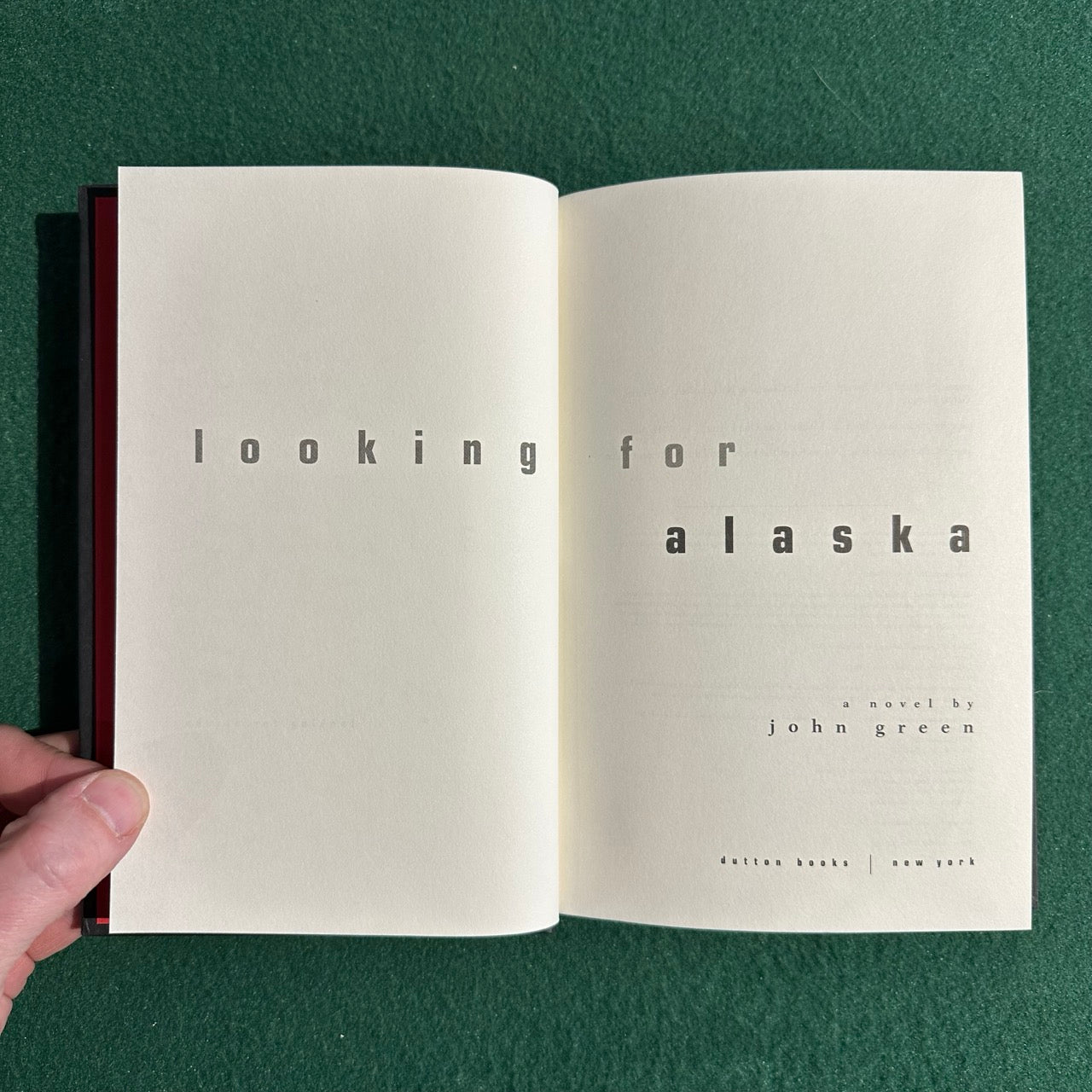 Fiction Hardback: John Green - Looking for Alaska SIGNED