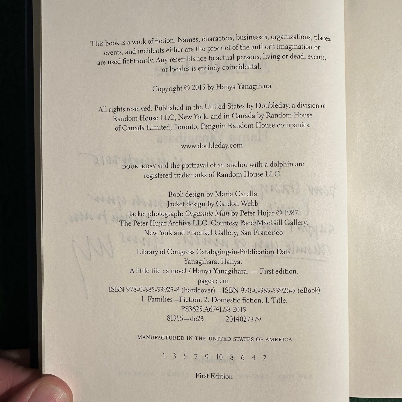 Fiction Hardback: Hanya Yanagihara - A Little Life SIGNED FIRST EDITION