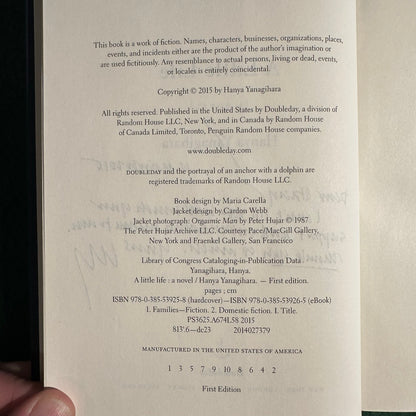 Fiction Hardback: Hanya Yanagihara - A Little Life SIGNED FIRST EDITION
