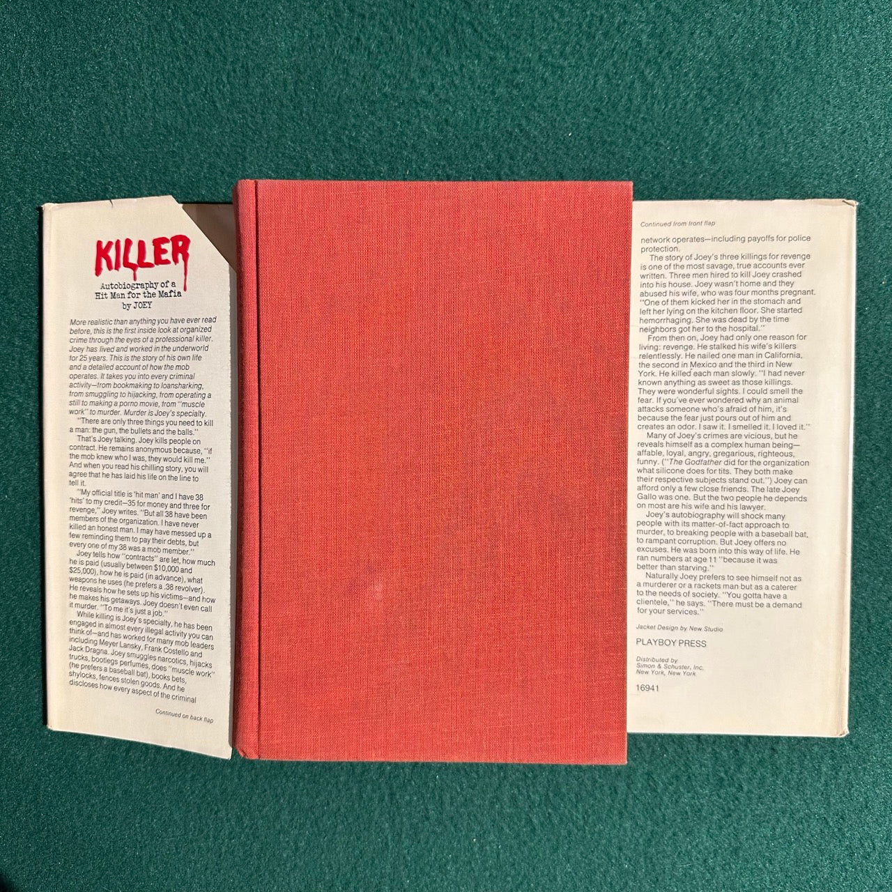 Vintage Non-Fiction Hardback: Killer: The Autobiography of a Hit Man for the Mafia, by Joey FIRST EDITION