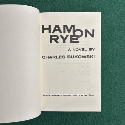 Vintage Fiction Paperback: Charles Bukowski - Ham on Rye