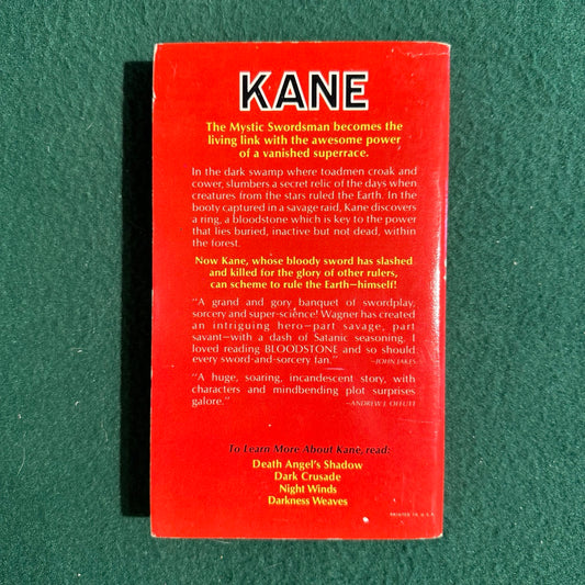 Vintage Fantasy Paperback: Karl Edward Wagner - Bloodstone FOURTH PRINTING