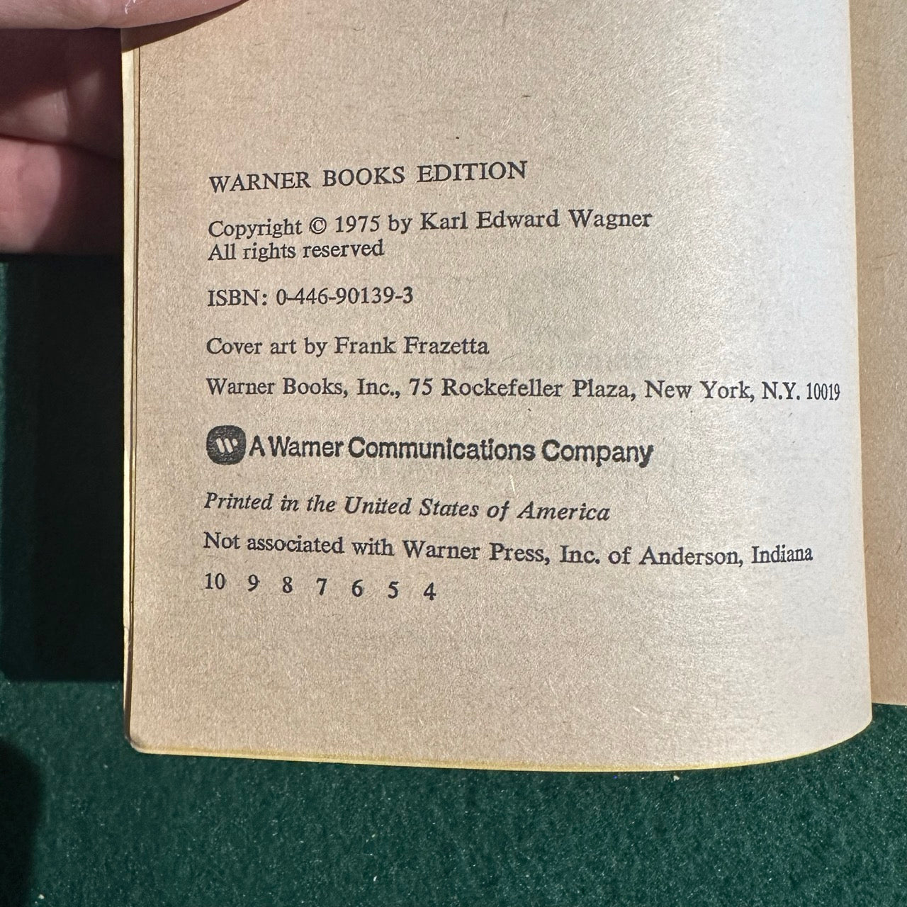 Vintage Fantasy Paperback: Karl Edward Wagner - Bloodstone FOURTH PRINTING