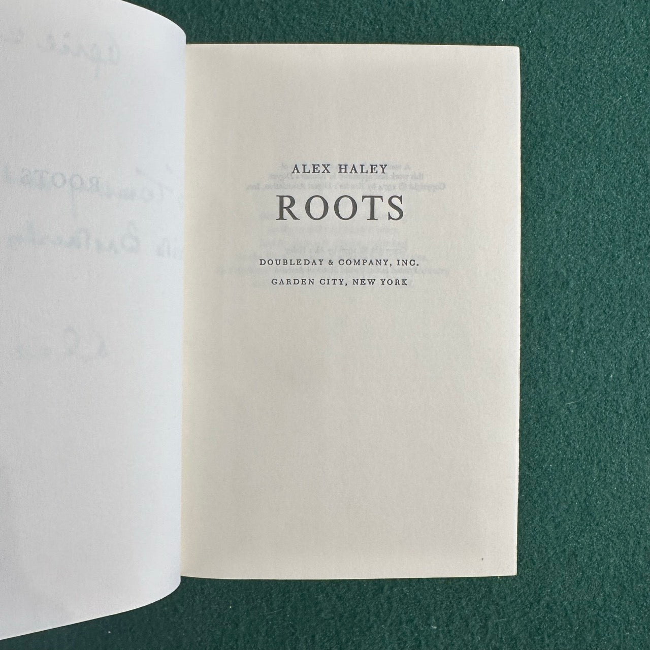 Vintage Fiction Hardback: Alex Haley - Roots SIGNED