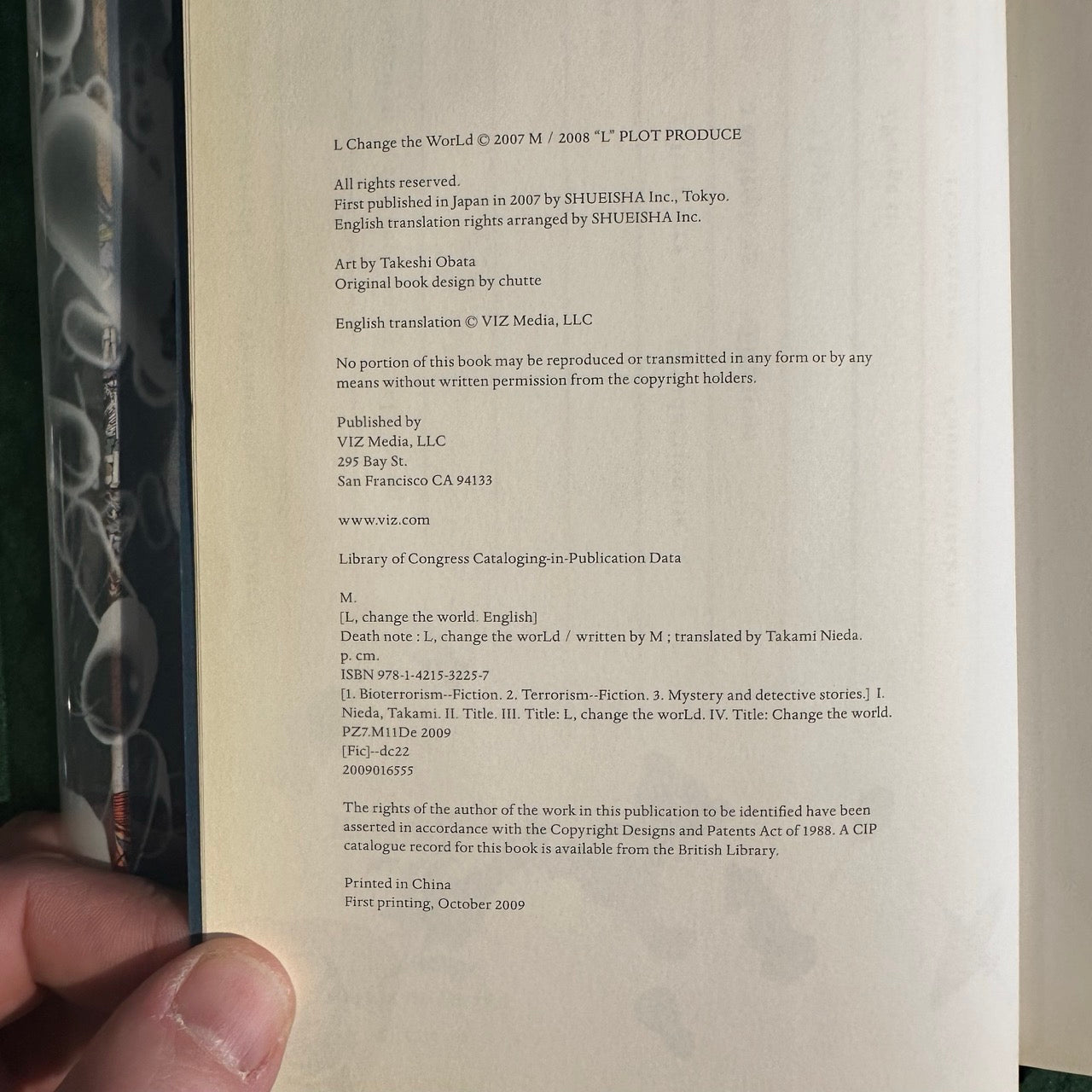 Fiction Hardback: Deathnote: L - Save the World by M FIRST PRINTING