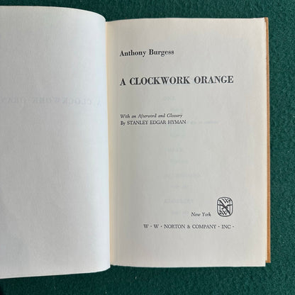 Vintage Fiction Hardback: Anthony Burgess - A Clockwork Orange BCE