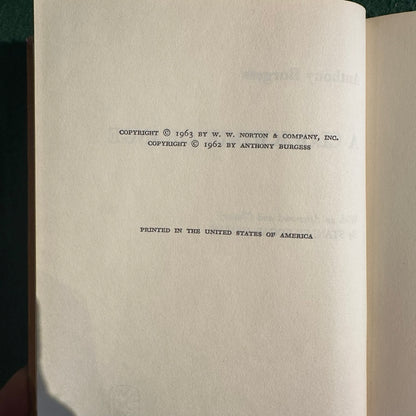 Vintage Fiction Hardback: Anthony Burgess - A Clockwork Orange BCE