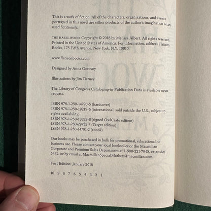 Fantasy Hardback: Melissa Albert - The Hazel Wood SIGNED FIRST EDITION