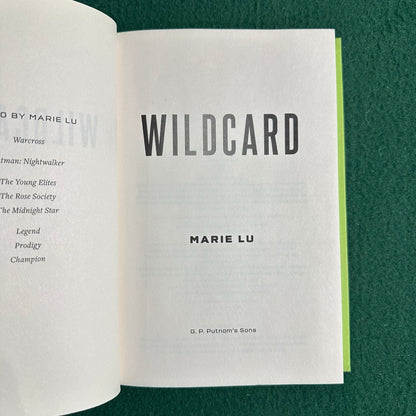 Sci-Fi Hardback: Marie Lu - Wildcard SIGNED FIRST EDITION