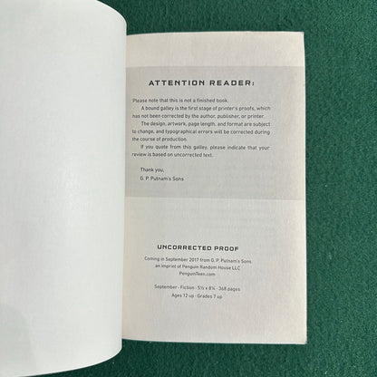 Sci-Fi Paperback: Marie Lu - Warcross SIGNED GALLEY