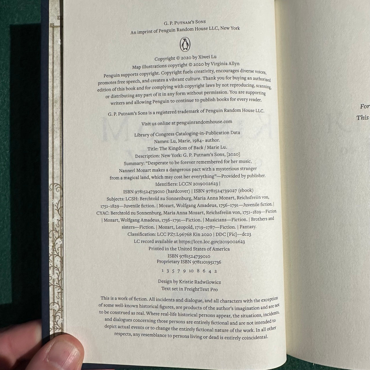Fantasy Hardback: Marie Lu - The Kingdom of Back SIGNED FIRST EDITION