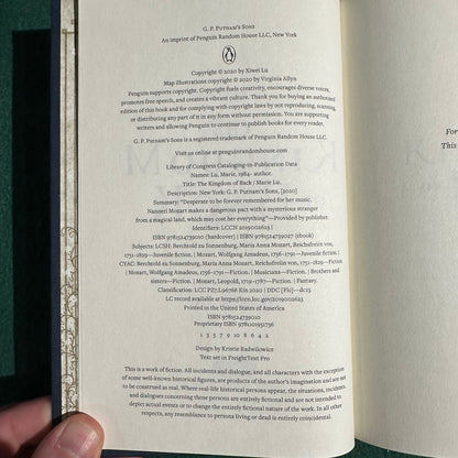Fantasy Hardback: Marie Lu - The Kingdom of Back SIGNED FIRST EDITION