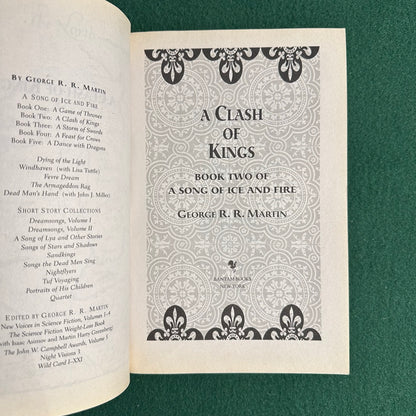 Vintage Fantasy Paperback: George R R Martin - A Clash of Kings FIRST PRINTING