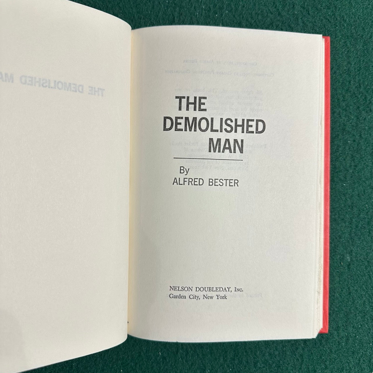 Vintage Sci_Fi Hardback: Alfred Bester - The Demolished Man BCE