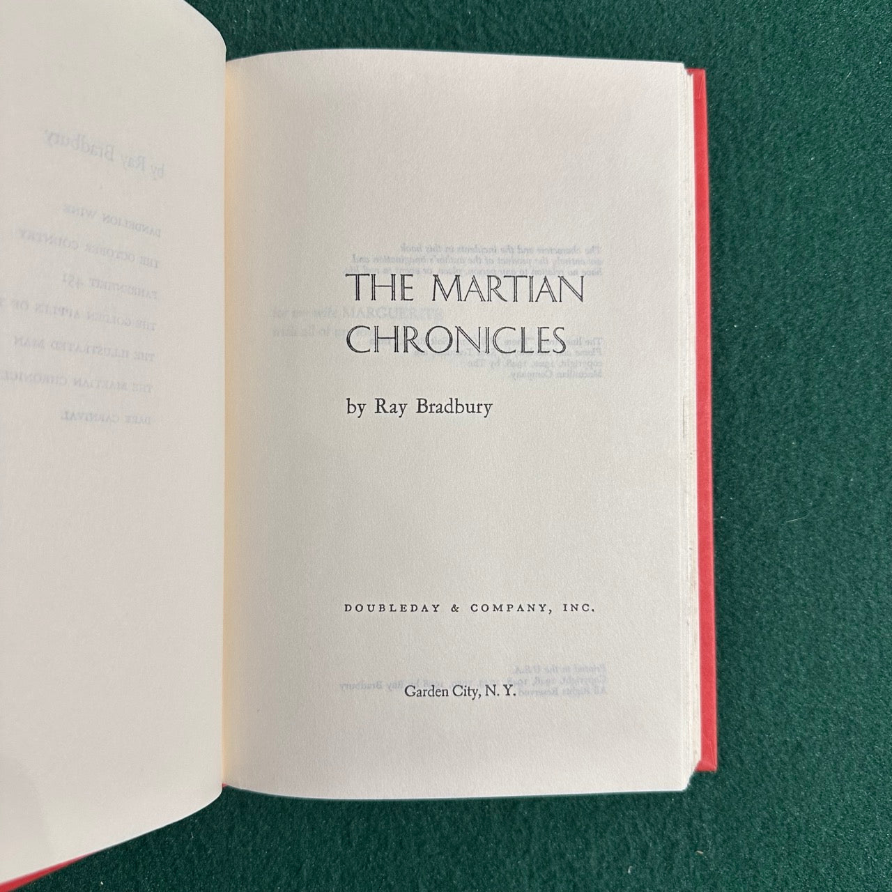 Vintage Sci_Fi Hardback: Ray Bradbury - The Martian Chronicles BCE
