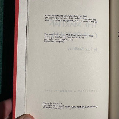 Vintage Sci_Fi Hardback: Ray Bradbury - The Martian Chronicles BCE