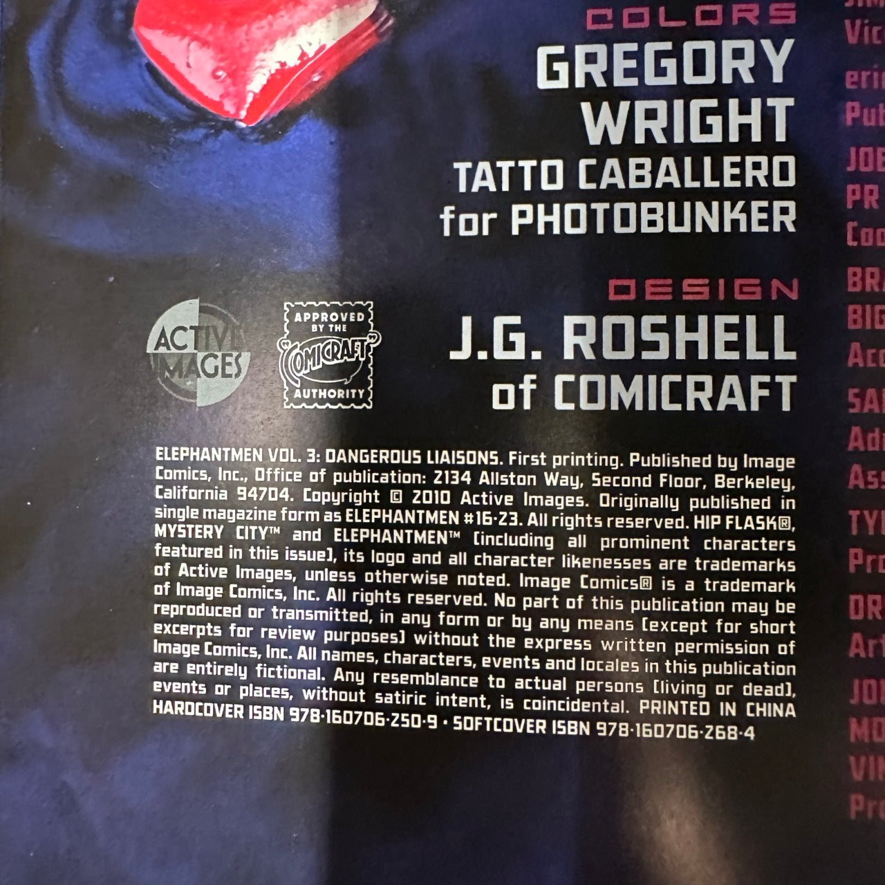 Graphic Novel Paperbacks: Richard Starkings - Elephantmen: Armed Forces Vols 00-05