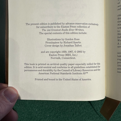 Fiction Hardback: Rip Van Winkle - The Legend of Sleepy Hollow and Other Stories EASTON PRESS