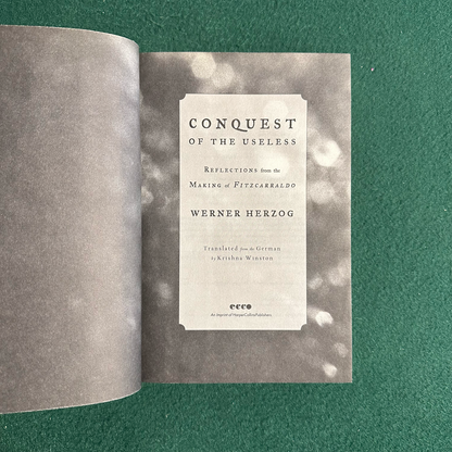 Non-Fiction Hardback: Werner Herzog - Conquest of the Useless FIRST EDITION