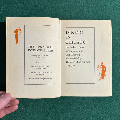 Vintage Non-Fiction Hardback: John Drury - Dining in Chicago