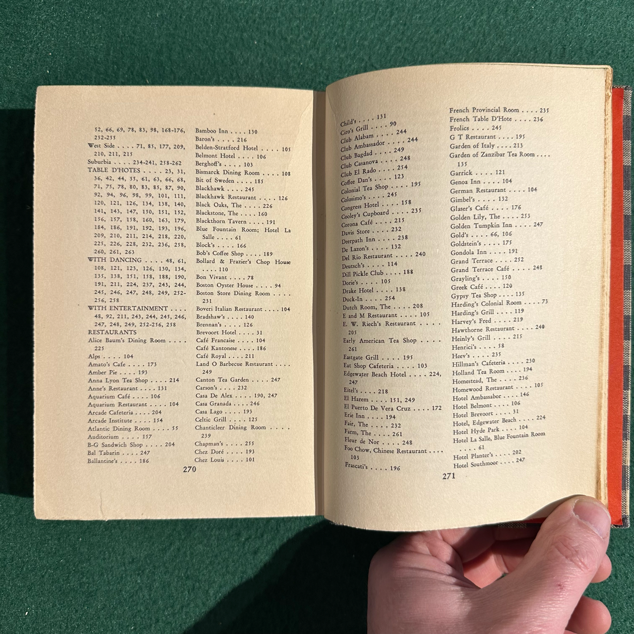 Vintage Non-Fiction Hardback: John Drury - Dining in Chicago