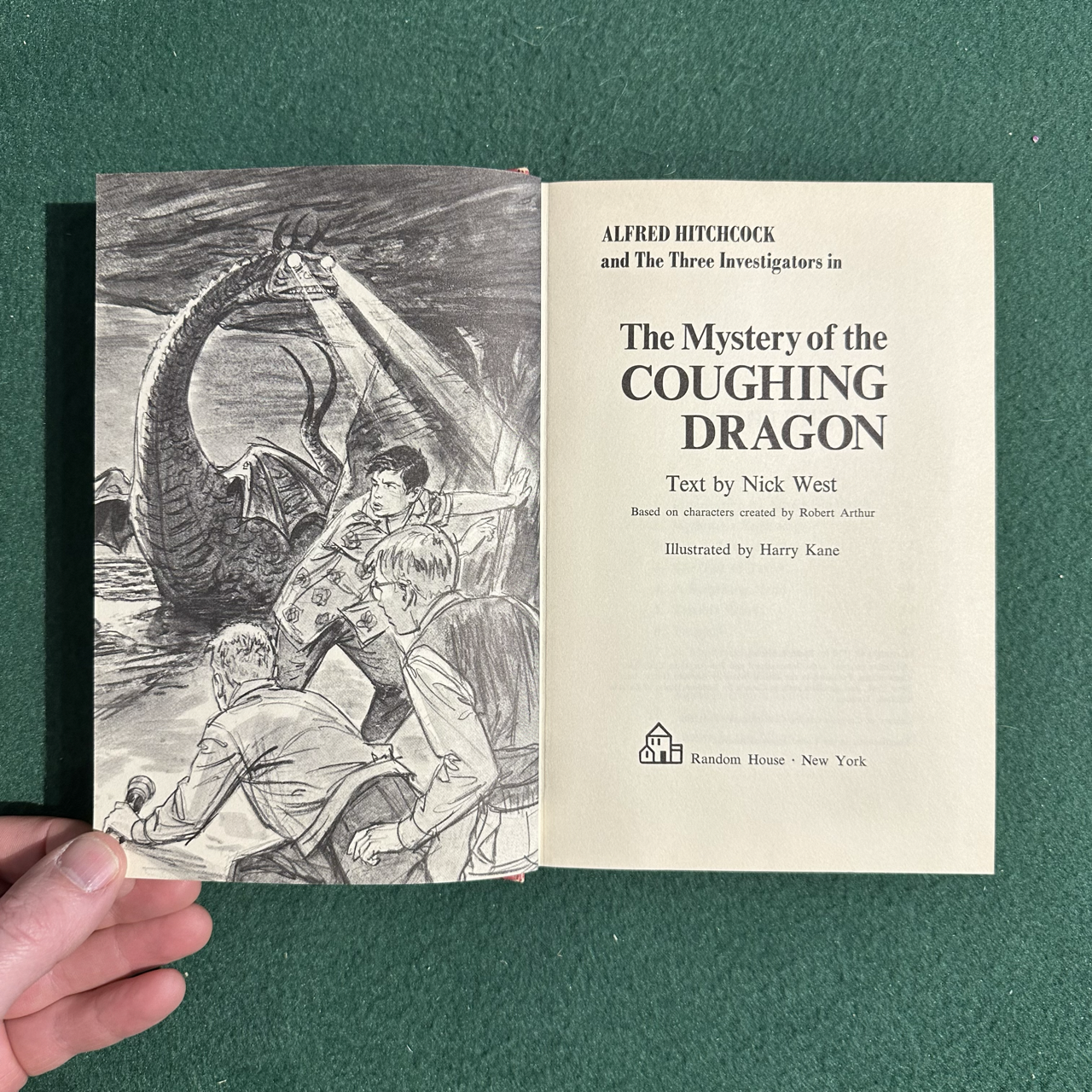 Vintage Fiction Hardback: Nick West - The Three Investigators in The Mystery of the Coughing Dragon