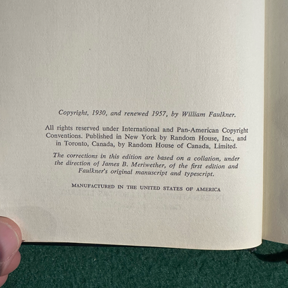 Vintage Fiction Hardback: William Faulkner - As I lay Dying