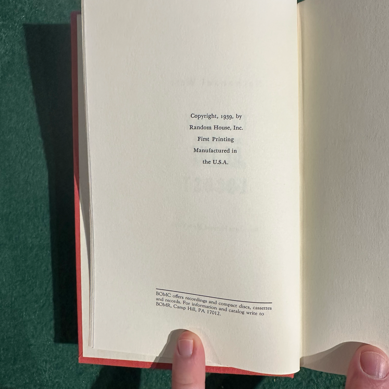 Vintage Fiction Hardback: Nathanael West - The Day of the Locust BCE