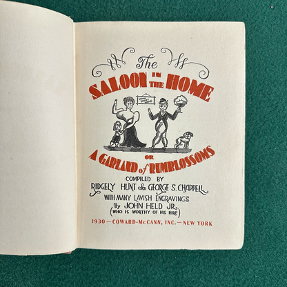 Vintage Fiction Hardback: Ridgely Hunt & George S Chappell - The Saloon in the Home or A Garland of Rumblossoms