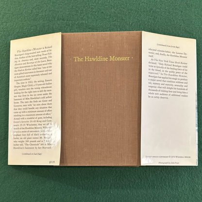 Vintage Fiction Hardback: Richard Brautigan - The Hawkline Monster: A Gothic Western FIRST EDITION/PRINTING