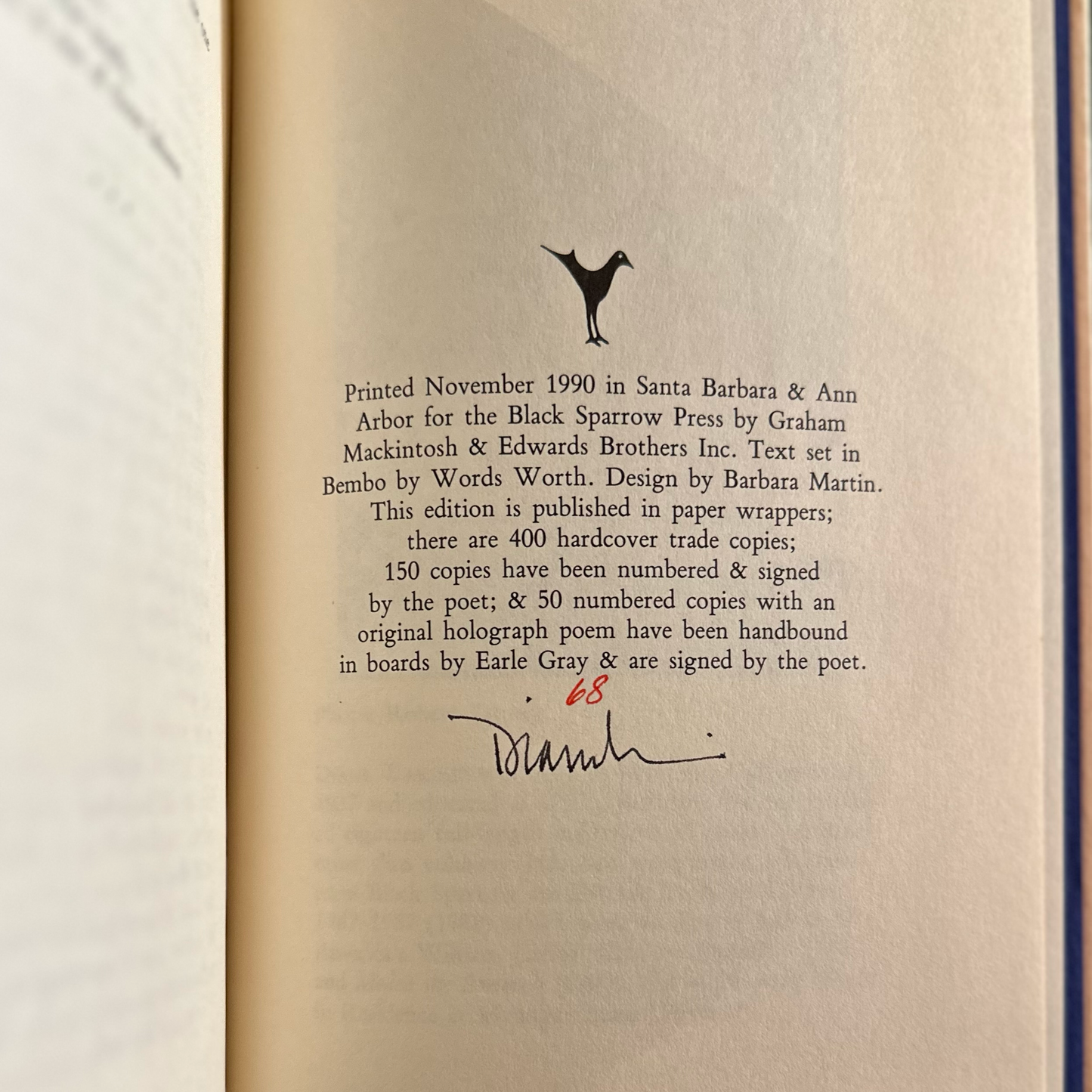 Vintage Poetry Hardback: Diane Wakoski - Medea The Sorceress SIGNED AND NUMBERED