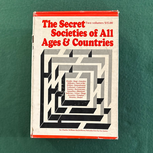 Vintage Non-Fiction Hardback: Charles William Heckethorn - The Secret Societies of All Ages & Countries, 2 Volume Set SECOND PRINTING