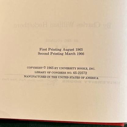 Vintage Non-Fiction Hardback: Charles William Heckethorn - The Secret Societies of All Ages & Countries, 2 Volume Set SECOND PRINTING