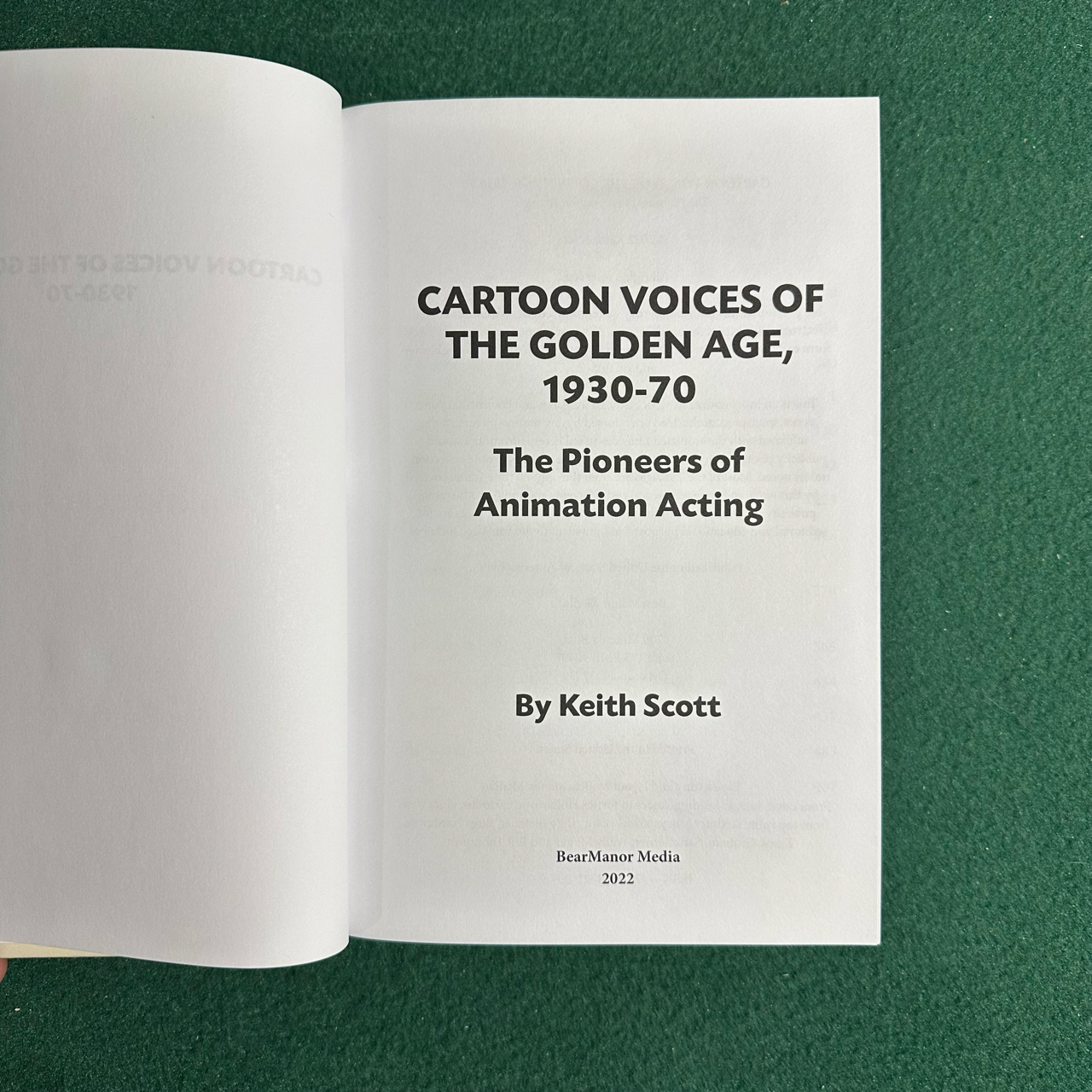 Non-Fiction Hardback: Keith Scott - Cartoon Voices of the Golden Age, 1930-70, Vol 1