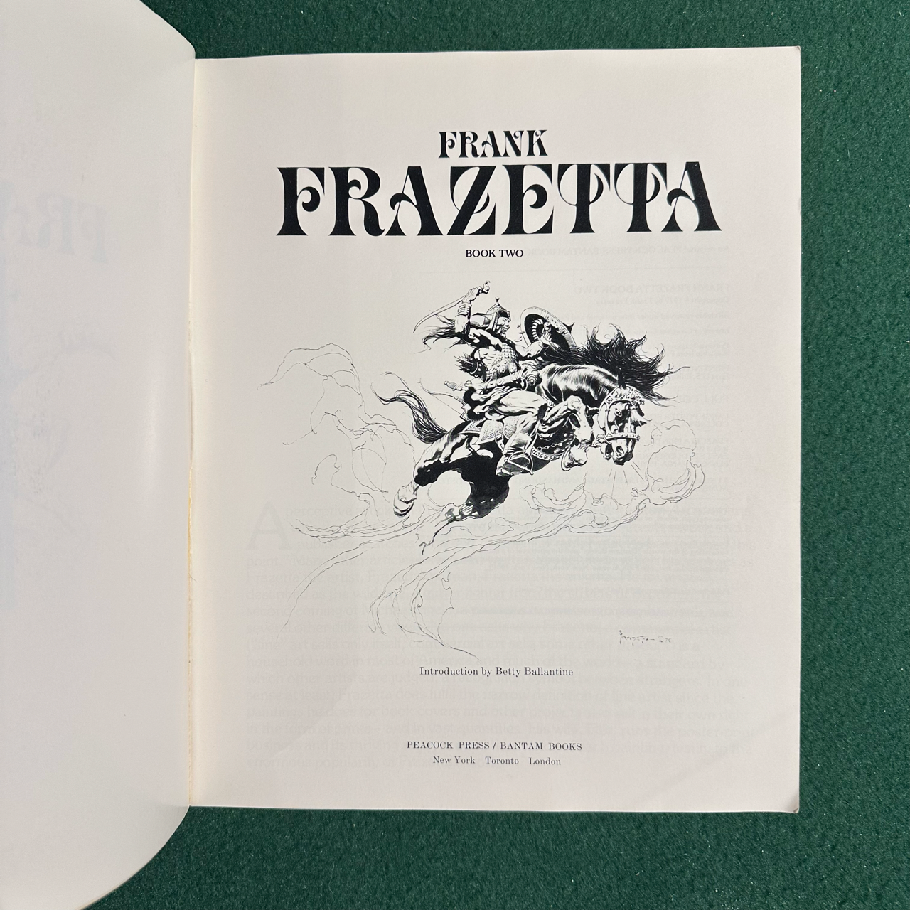 Vintage Fantasy Art Paperback: Frank Frazetta Book Two FIRST PRINTING