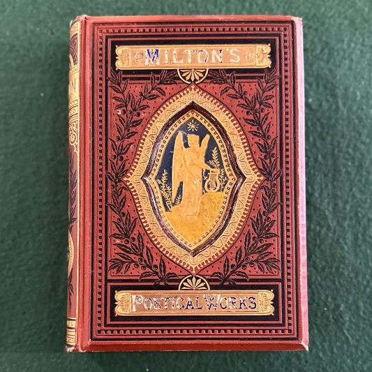 Antique Poetry Hardback: John Milton - Poetical Works with Life 1880s - The Landscape Series of Poets