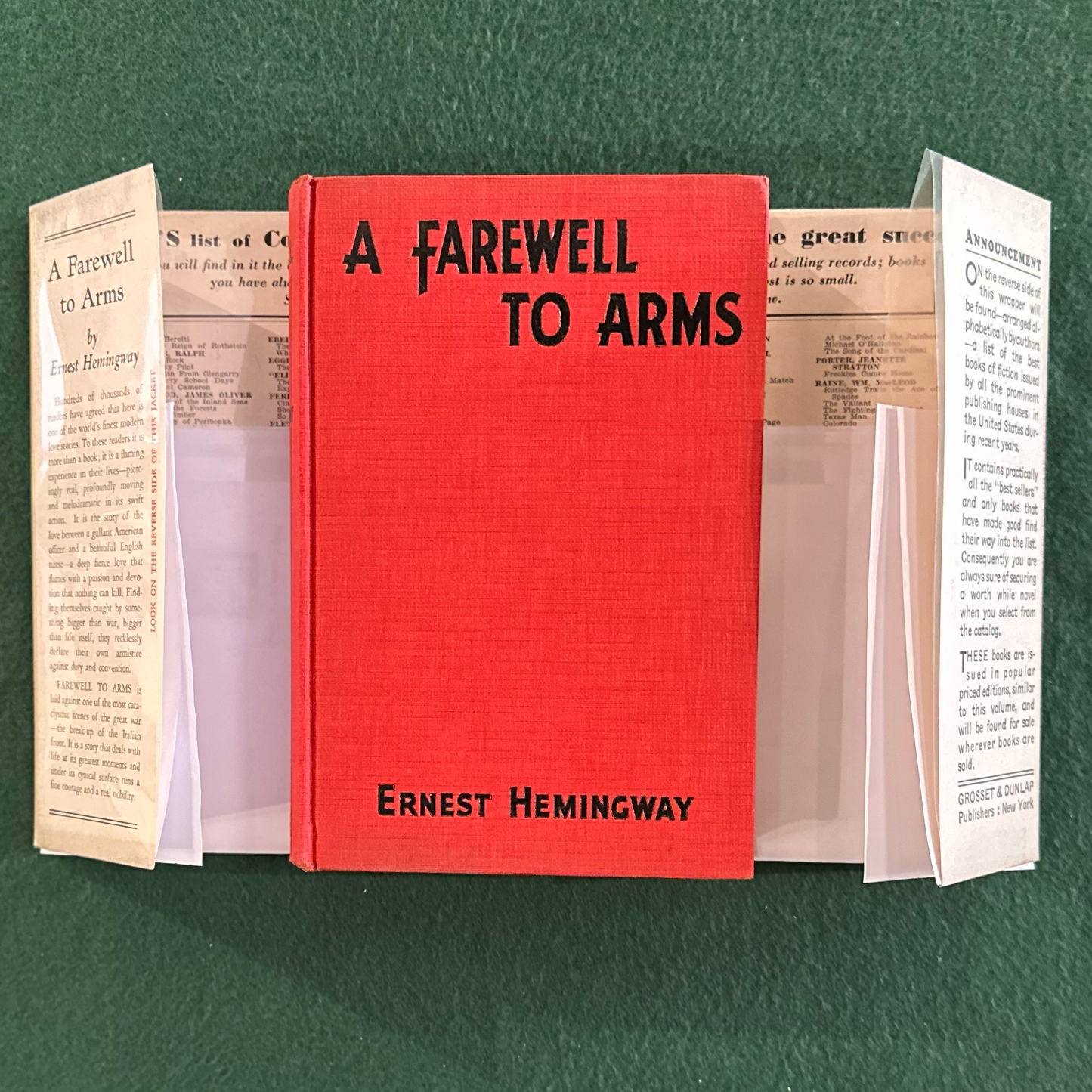 Vintage Fiction Hardback: Ernest Hemingway - A Farewell to Arms 7th Print