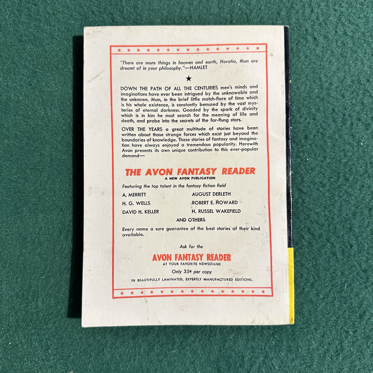Vintage Fantasy Paperback: Avon Fantasy Reader #2 1947