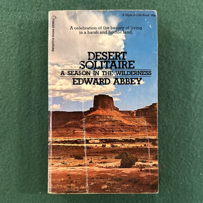 Vintage Fiction Paperback: Edward Abbey - Desert Solitaire SECOND PRINTING