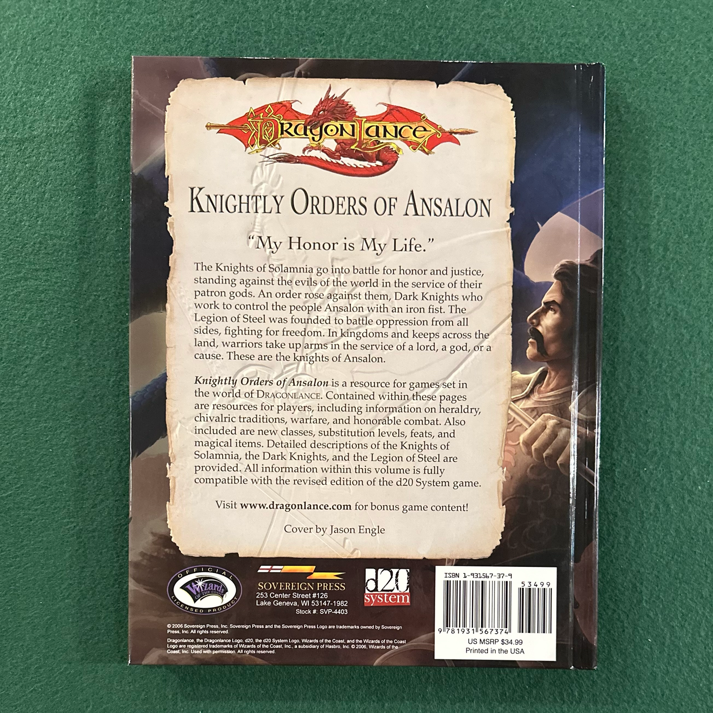 Vintage Dungeons & Dragons Game Book: Dragonlance - Knightly Orders of Ansalon FIRST PRINTING