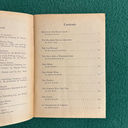 Vintage Fantasy Paperback: Avon Fantasy Reader #8 1948