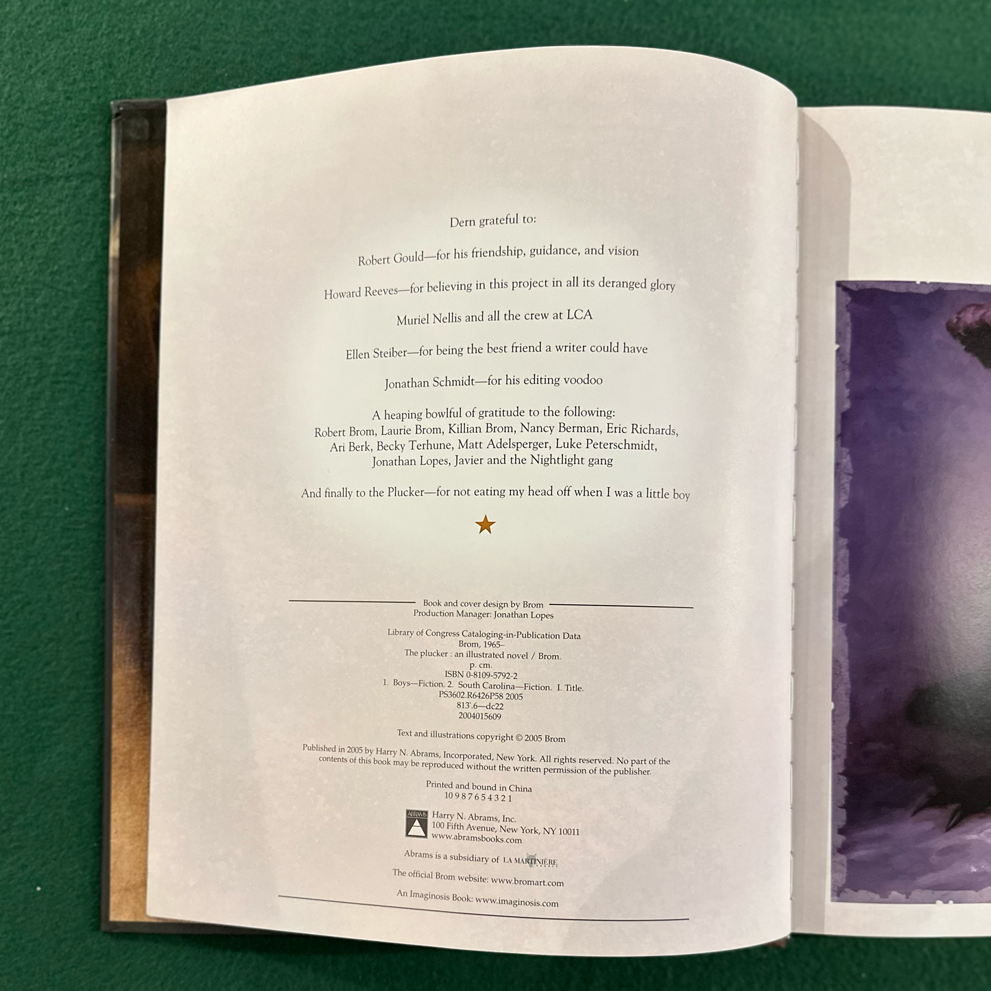 Fantasy Hardback: Gerald Brom - Plucker FIRST PRINTING