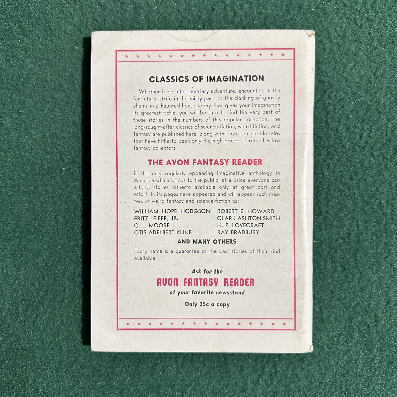 Vintage Fantasy Paperback: Avon Fantasy Reader #9 1948